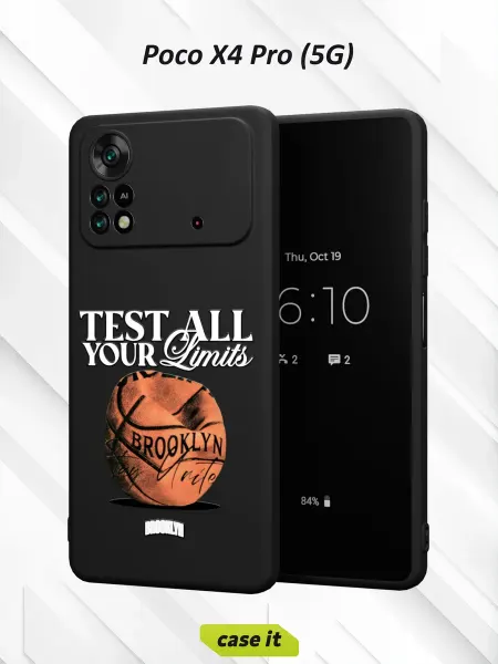 Case it Чехол на Poco X4 Pro 5G с принтом Баскетбол