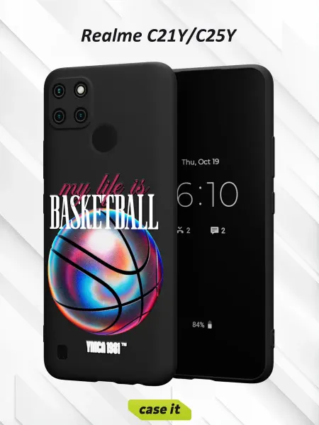 Case it Чехол на Realme C21Y и C25Y с принтом Баскетбол