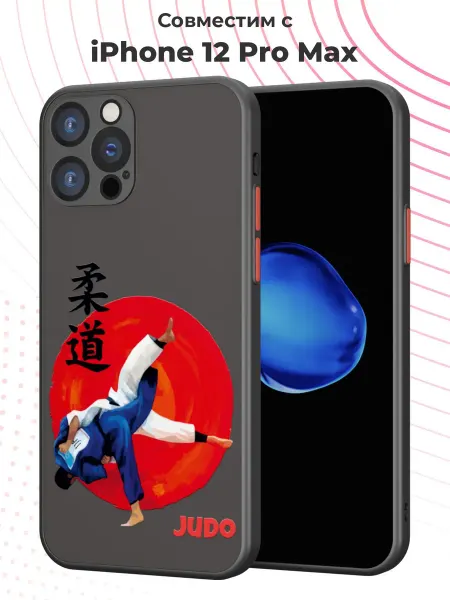PBl store Чехол-бампер на iPhone 12 Pro Max с принтом Дзюдо