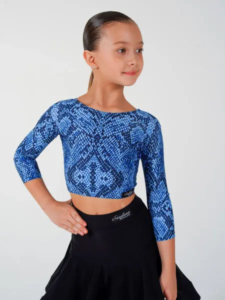 SARDANA DRESS Топ спортивный с принтом змея для бальных танцев для девочки