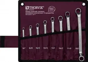 THORVIK W2S8TB Набор ключей гаечных накидных изогнутых серии ARC