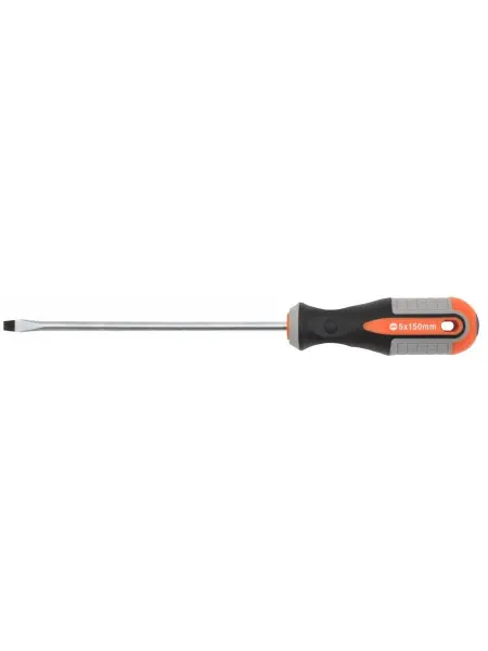 OMBRA Отвертка стержневая шлицевая ROUND GRIP, SL5x150 мм