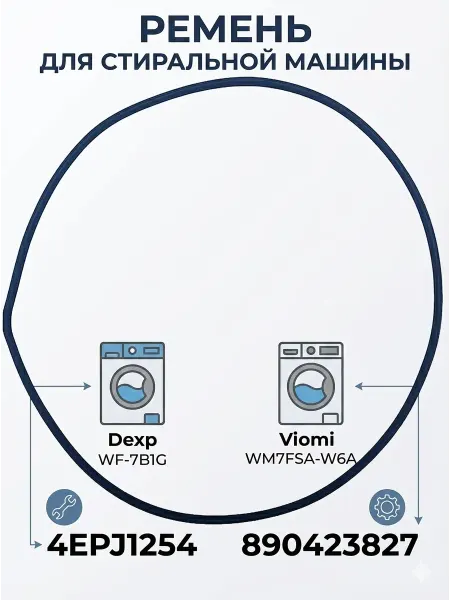 Ремень для стиральной машины Dexp Viomi 4EPJ1254 890423827