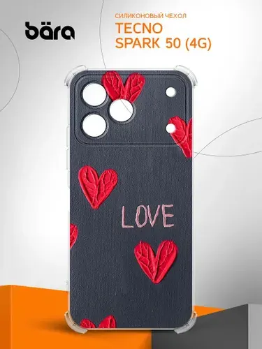 Чехол на Tecno Spark 50 (4G) / Техно Спарк 50 (4Г) с рисунком Любовные сердца