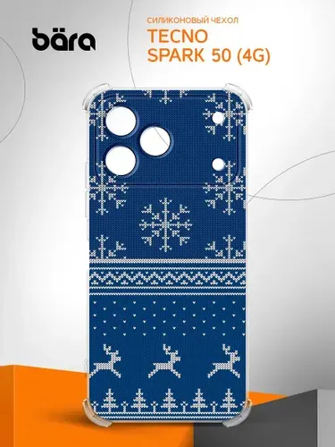 Чехол на Tecno Spark 50 (4G) / Техно Спарк 50 (4Г) узор рождественского свитера