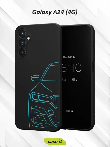 Case it Чехол на Samsung A24 4G с принтом силуэт BMW 5 серии