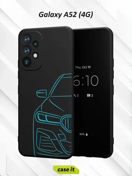 Case it Чехол на Samsung A52 4G с принтом силуэт BMW 5 серии