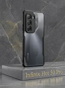 Чехол противоударный для Infinix Hot 50 Pro 4G усиленными углами , Черный