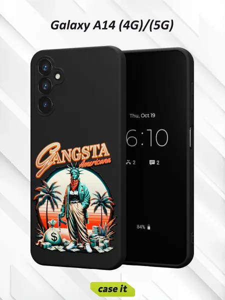 Case it Чехол на Samsung A14 4G 5Gс принтом American gangster
