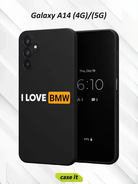Case it Чехол на Samsung A14 4G 5G с принтом I love BMW
