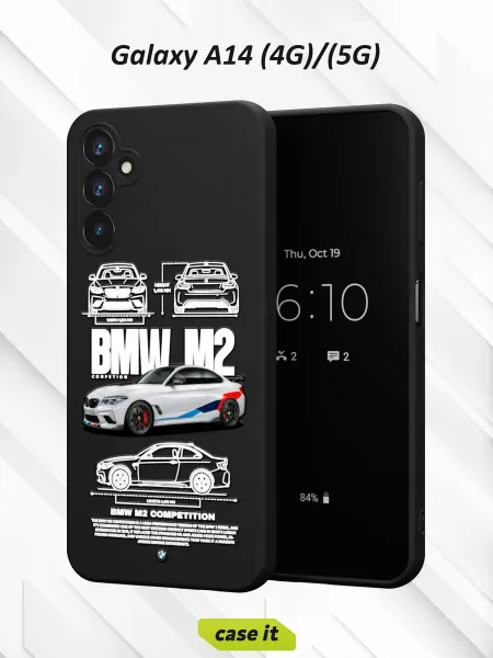 Case it Чехол на Samsung A14 4G 5Gс принтом BMW M2