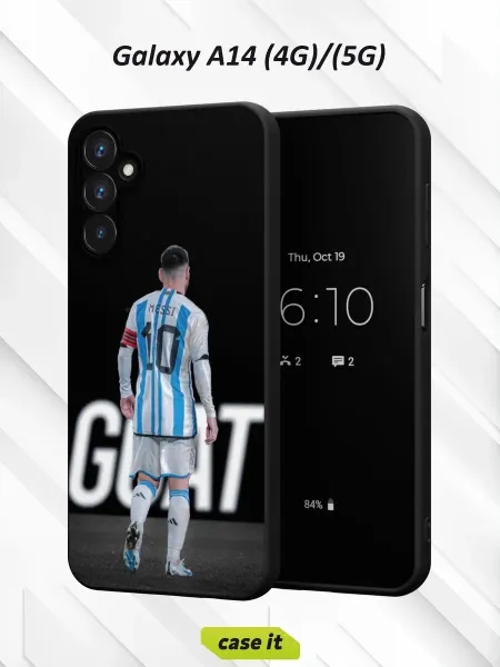 Case it Чехол на Samsung A14 4G 5G с принтом Lionel Messi captain