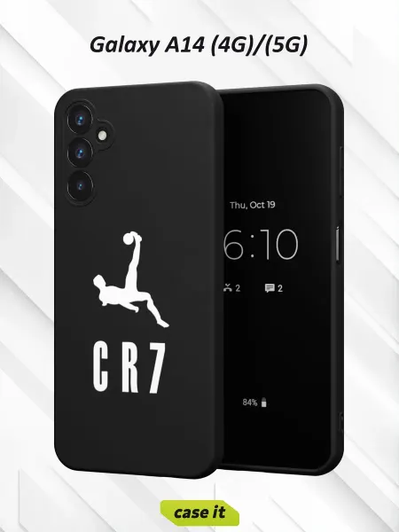 Case it Чехол на Samsung A14 4G 5G с принтом логотип бренда CR7