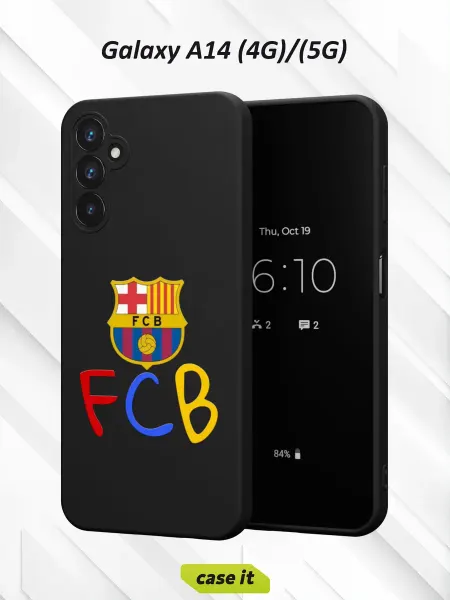Case it Чехол на Samsung A14 4G 5G с принтом аббревиатура FCB