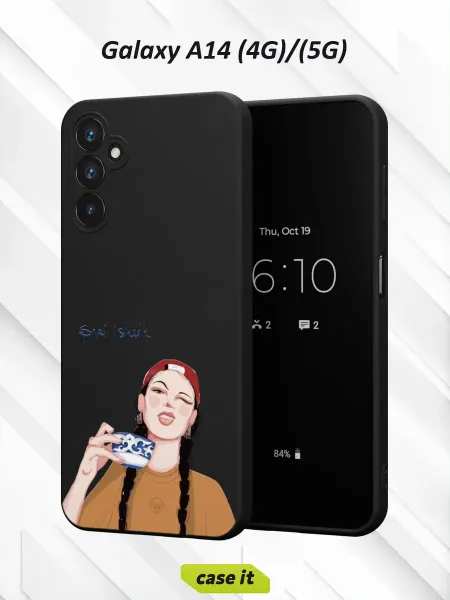 Case it Чехол на Samsung A14 4G 5Gс принтом Kazakh Girls