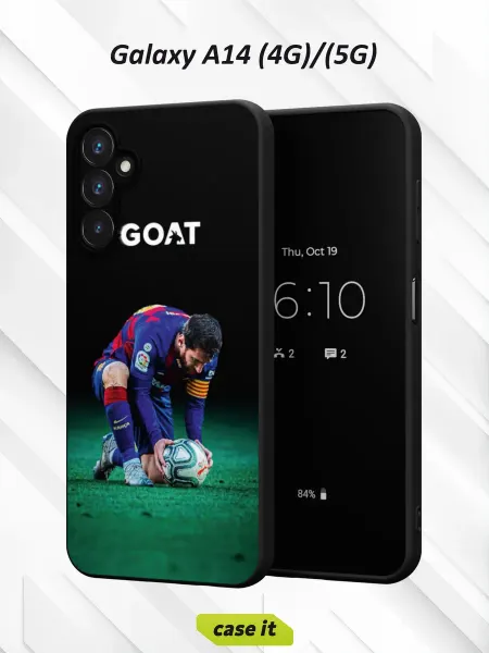 Case it Чехол на Samsung A14 4G 5G с принтом Goat футбол