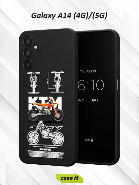 Case it Чехол на Samsung A14 4G 5Gс принтом KTM
