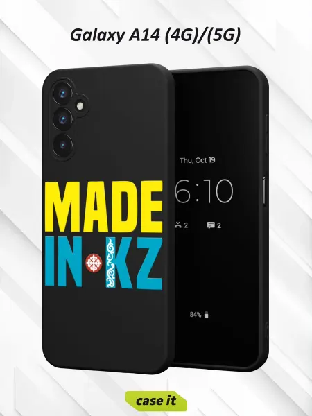 Case it Чехол на Samsung A14 4G 5Gс принтом MADE IN KZ