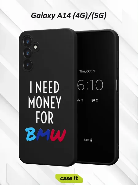 Case it Чехол на Samsung A14 4G 5Gс принтом I need money
