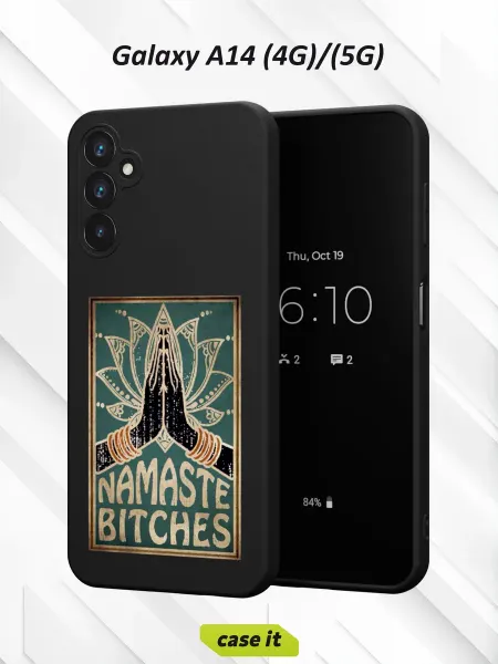Case it Чехол на Samsung A14 4G 5Gс принтом Namaste