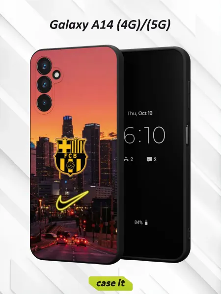 Case it Чехол на Samsung A14 4G 5G принт фон вечернего мегаполиса