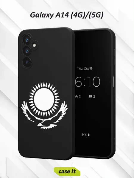 Case it Чехол на Samsung A14 4G 5G принт Флаг Республики Казахстан