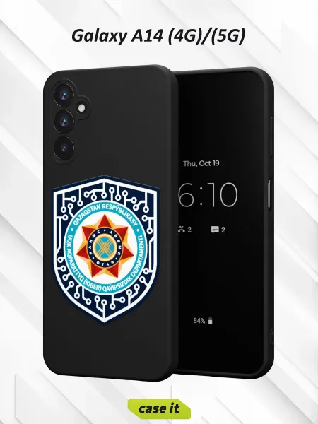 Case it Чехол на Samsung A14 4G 5Gс принтом Эмблема Казахстан