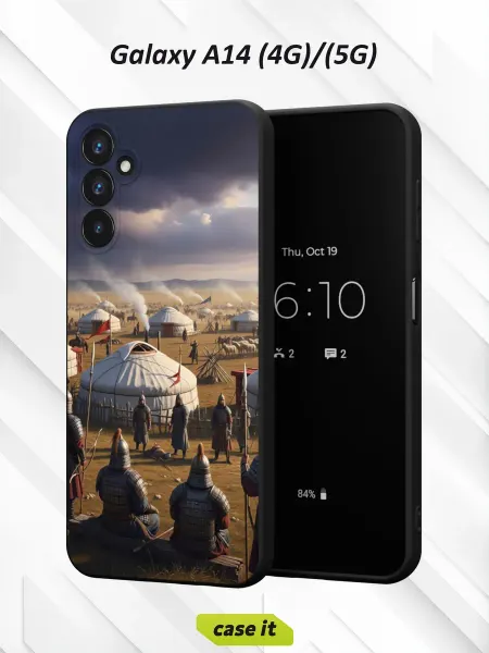 Case it Чехол на Samsung A14 4G 5Gс принтом лагерь кочевников