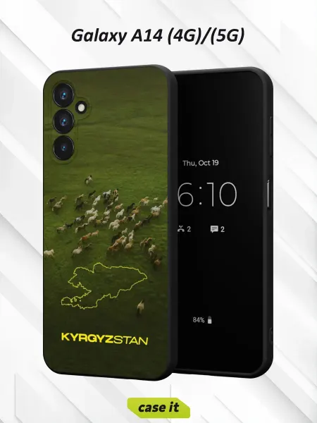Case it Чехол на Samsung A14 4G 5Gс принтом Кыргызстан