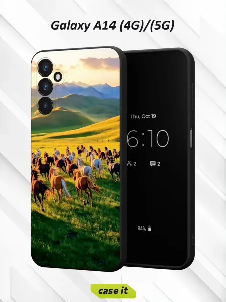 Case it Чехол на Samsung A14 4G 5Gс принтом Лошади
