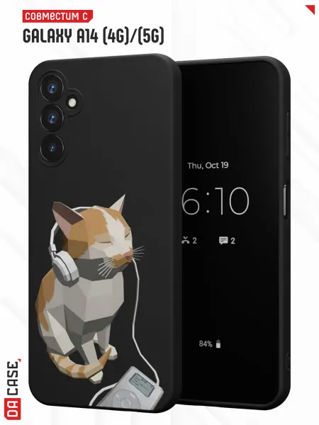 DACase Чехол на Samsung A14 4G 5G с принтом Котик