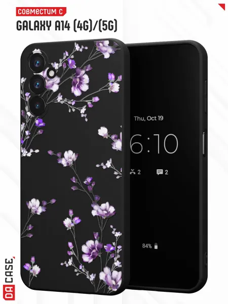 DACase Чехол на Samsung A14 4G 5G с принтом Цветы
