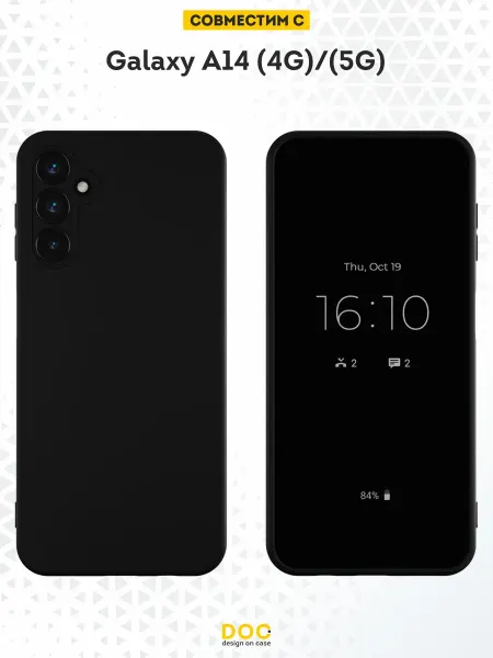 DesignOnCase Чехол на Samsung A14 4G 5G прозрачный однотонный