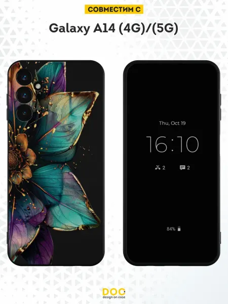 DesignOnCase Чехол на Samsung A14 4G 5G с принтом Цветы