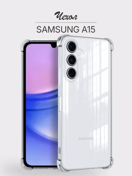 Samsung Чехол А15 4G 5G прозрачный противоударный