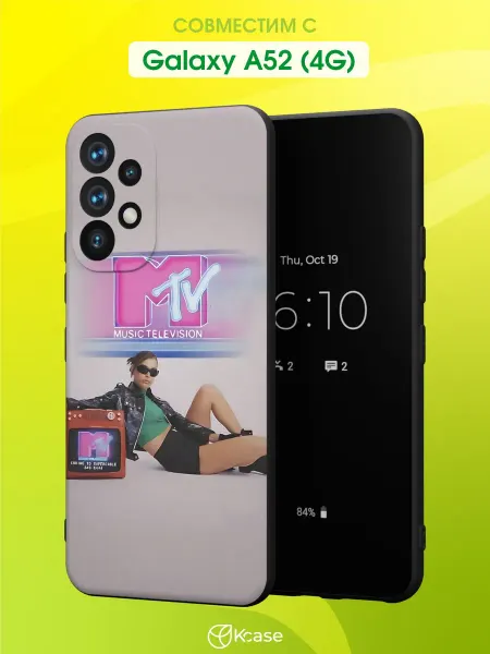 Kcase Чехол на Samsung A52 4G с принтом MTV 80s