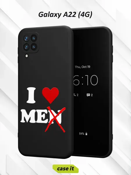 Case it Чехол на Samsung A22 4Gс принтом I love me