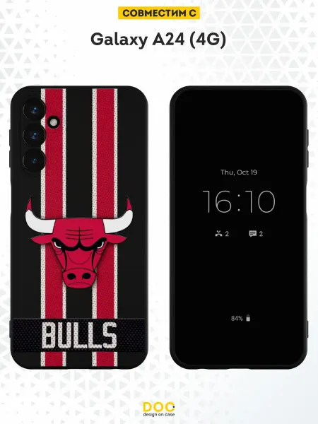 DesignOnCase Чехол на Samsung A24 4G с принтом Chicago bulls