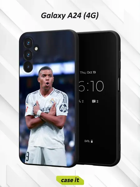 Case it Чехол на Samsung A24 4G Kylian Mbappé in a white uniform