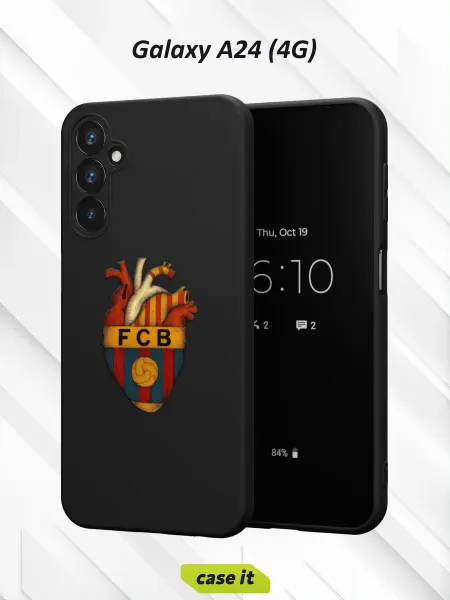 Case it Чехол на Samsung A24 4G с принтом Барселона сердце