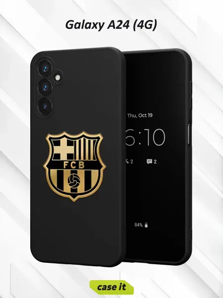 Case it Чехол на Samsung A24 4G с принтом Золотой вариант Барселоны