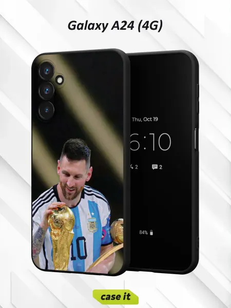 Case it Чехол на Samsung A24 4G с принтом Довольный Месси
