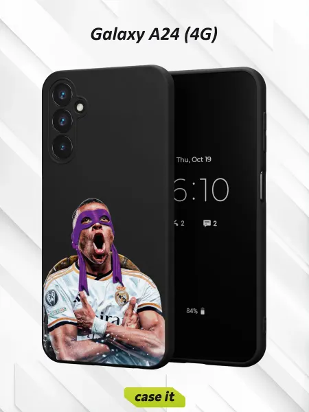 Case it Чехол на Samsung A24 4G с принтом Удивленный Килиан Мбаппе