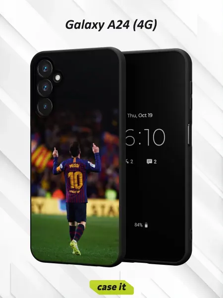 Case it Чехол на Samsung A24 4G с принтом Лионель Месси со спины