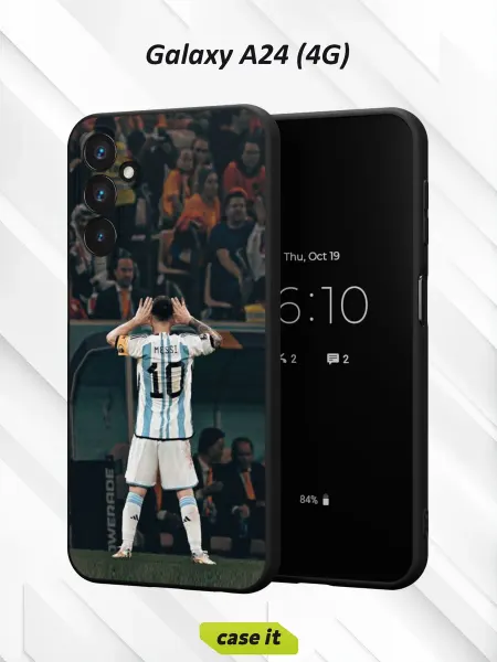 Case it Чехол на Samsung A24 4G принт Лионель на стадионе спиной