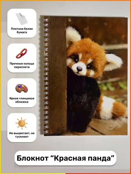 UniQue Face Блокнот А5 "Красная панда" (Скетчбук для рисования)