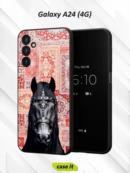 Case it Чехол на Samsung A24 4Gс принтом лошадь на ковре