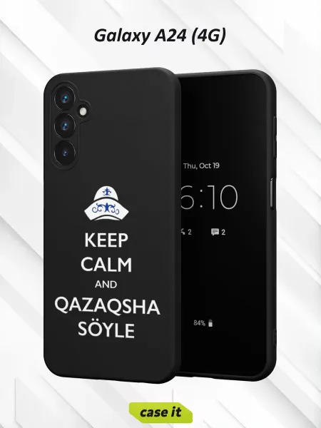 Case it Чехол на Samsung A24 4Gс принтом Надпись