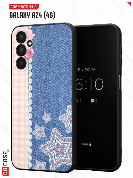 DACase Чехол на Samsung A24 4G с принтом Джинсовый