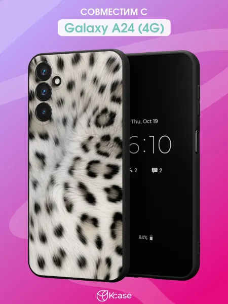 Kcase Чехол на Samsung A24 4G с принтом Снежный барс